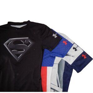 Under Armour Boys M Marvel Short Sleeve Heat Gear Tops Set of 4